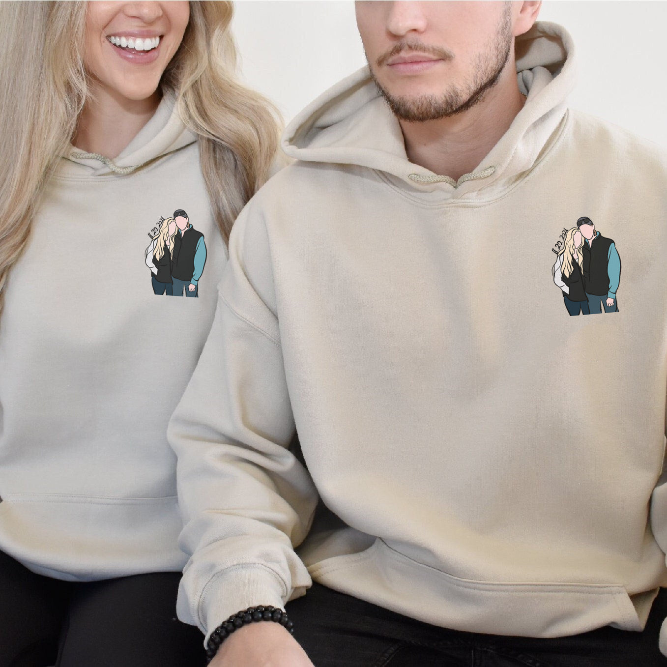 💕Personalisierte Portrait-Kapuzenpullover