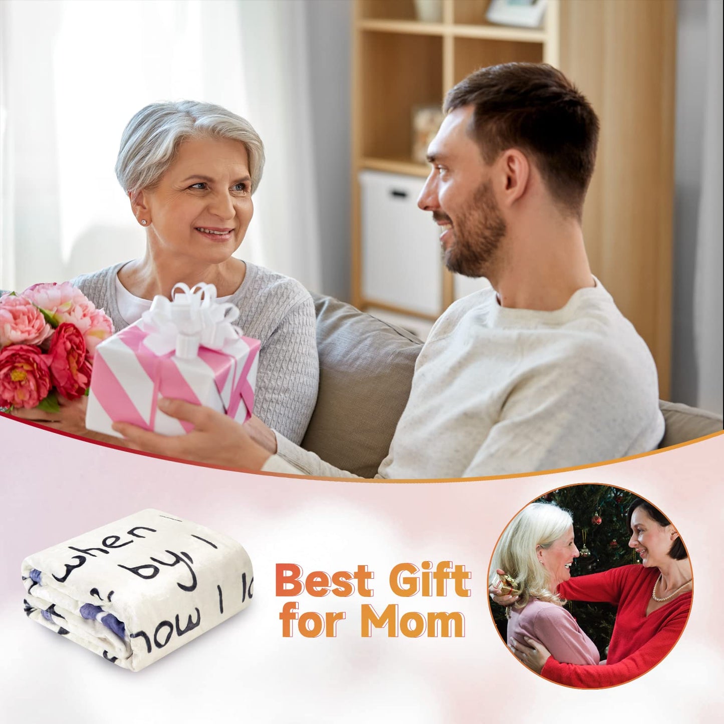 💕Decke für meine Mutter Geschenk von Tochter Sohn